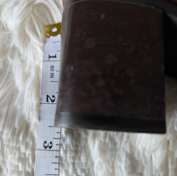 Rich Brown Leather Mid-High Square Heeled Boots size 5M - Picture 9 of 10